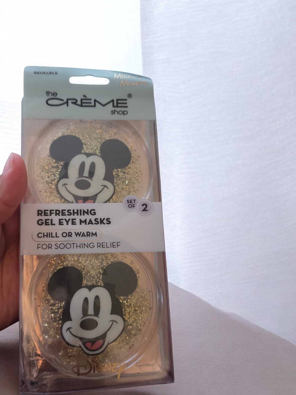 The Crème Shop Gold Mickey Gel Eye Masks - Set of 2